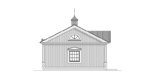 Gästhus 6,6 x 10,6 fasad