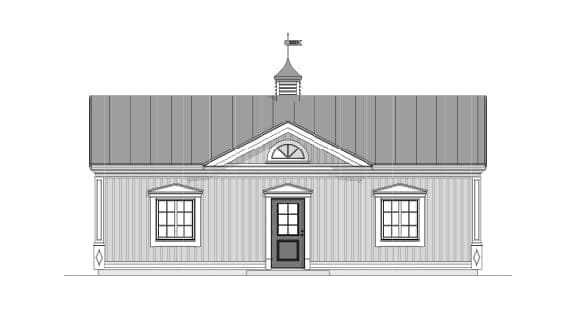 Gästhus 6,6 x 10,6 fasad