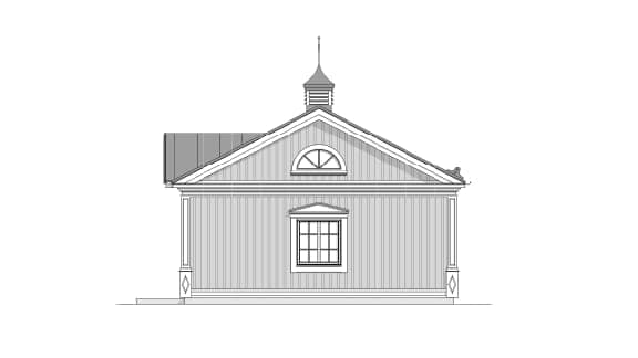 Gästhus 6,6 x 10,6 fasad