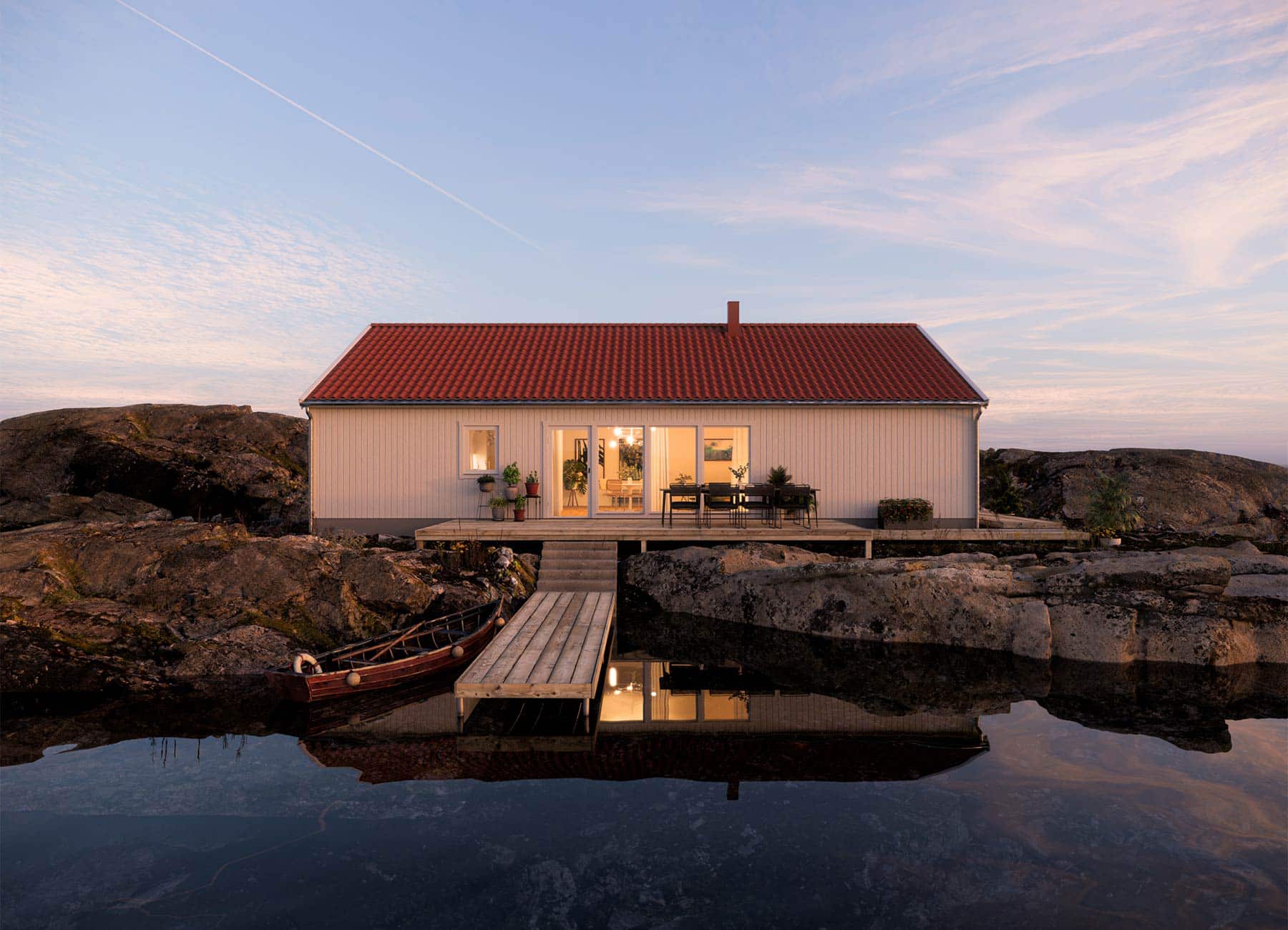 Bild på 1-planshuset Karisma 121 vit kulör