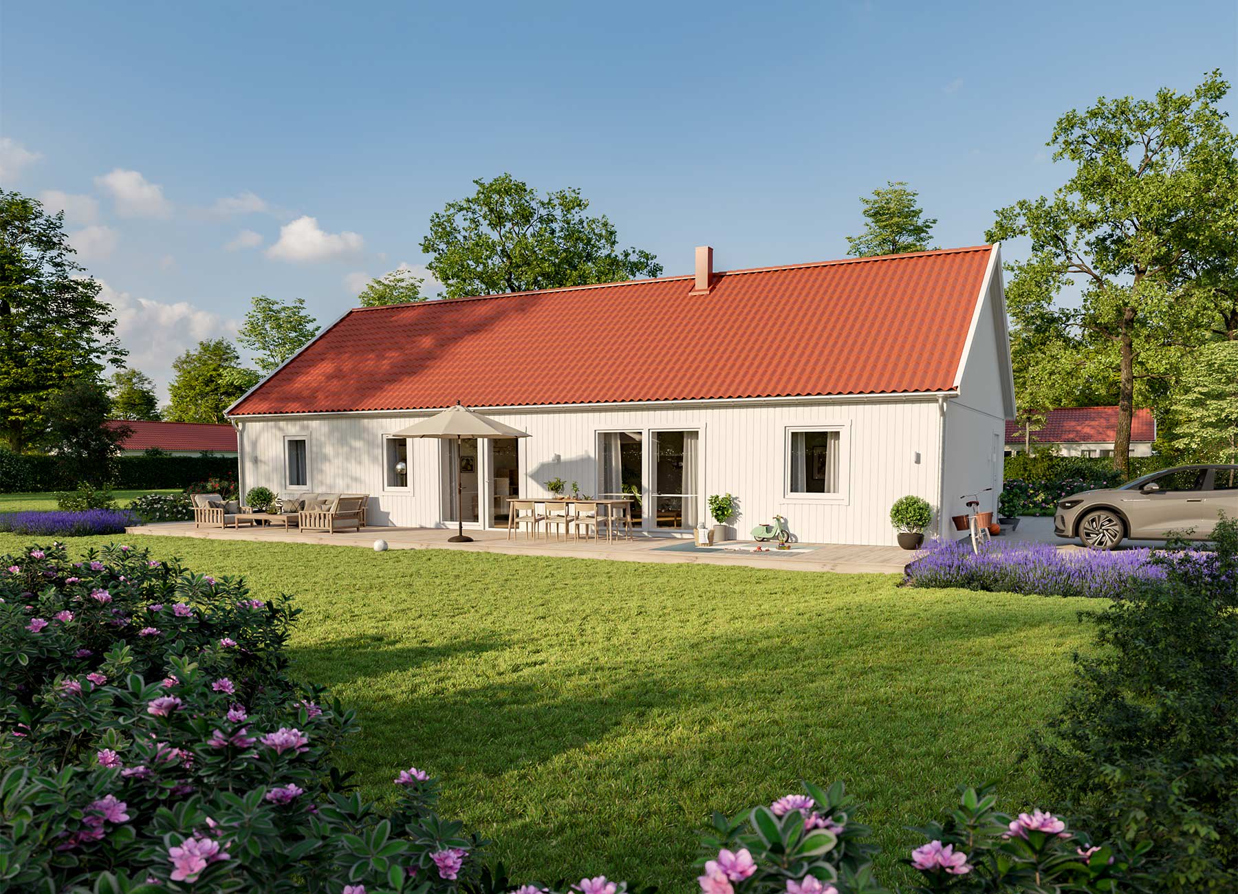 Bild på 1-planshuset Karisma 127 utan spröjs