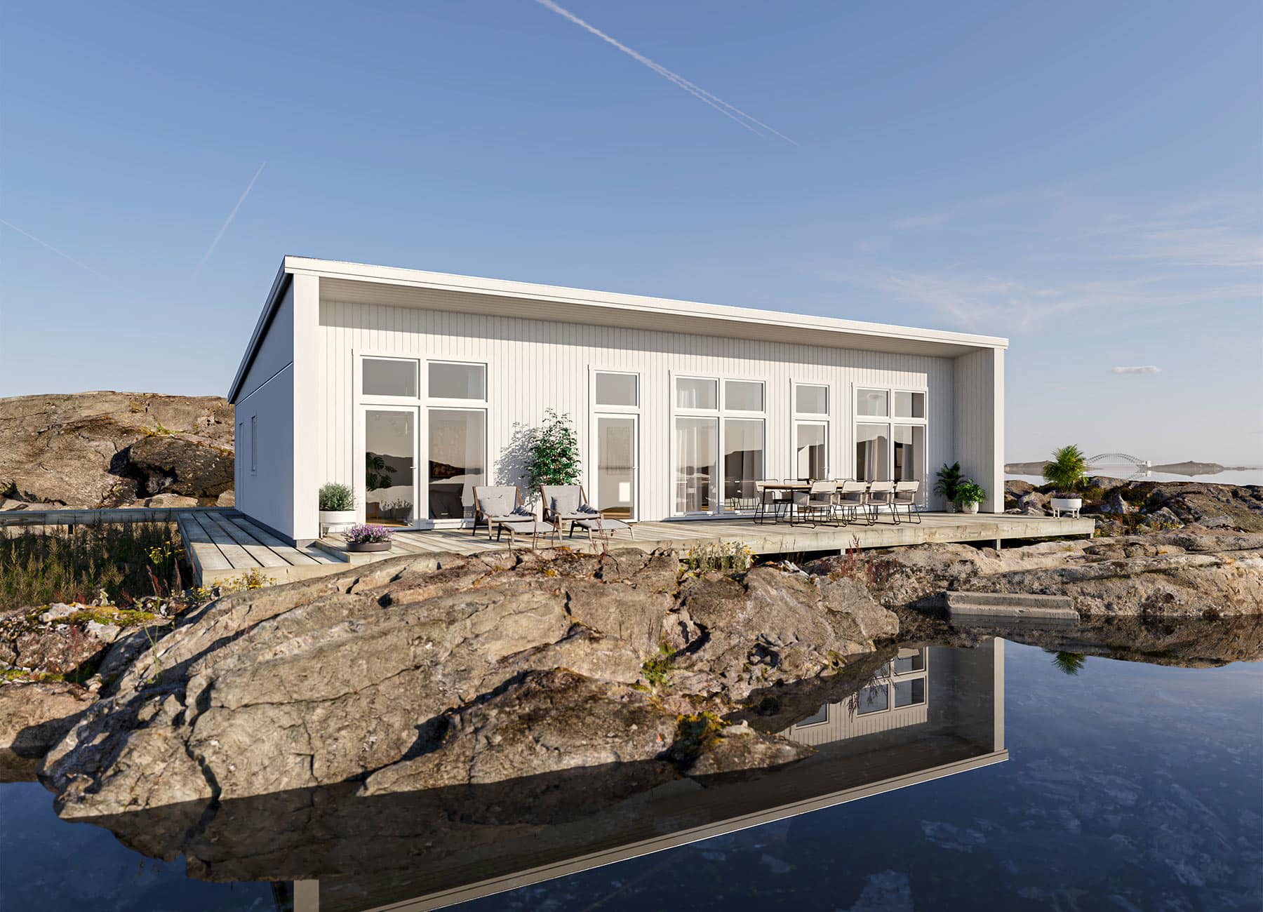 Bild på 1-planshuset Karisma 130 vit kulör