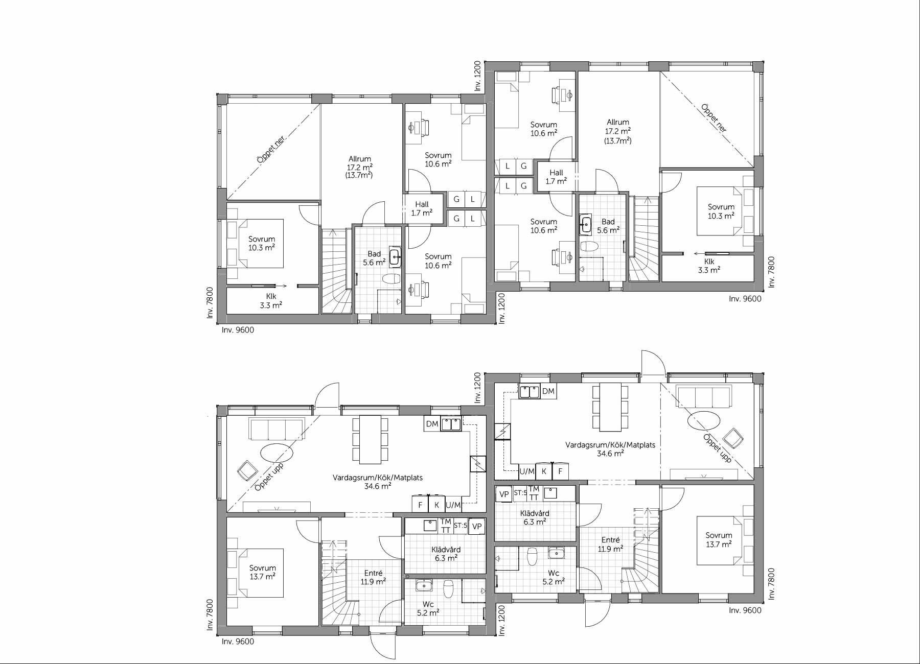 Parhus Nova 275 planritning 1