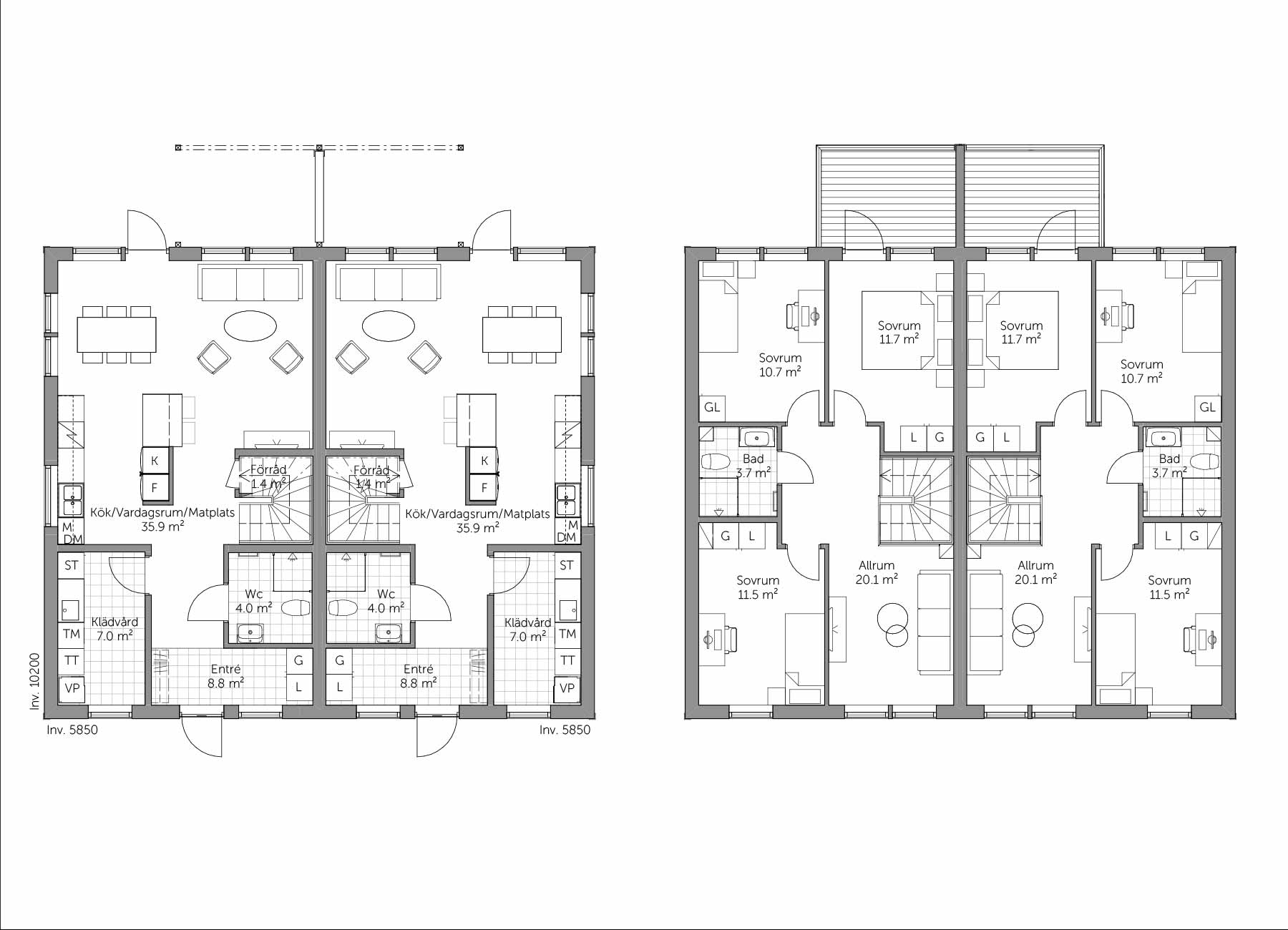 Parhus Nova 239 planritning 1