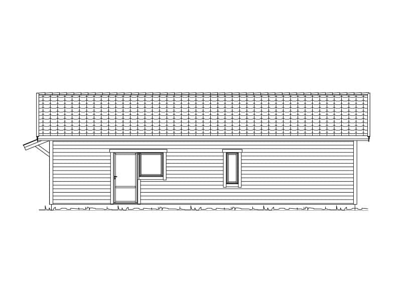 Trädgårdsfasad (klicka för förstoring)