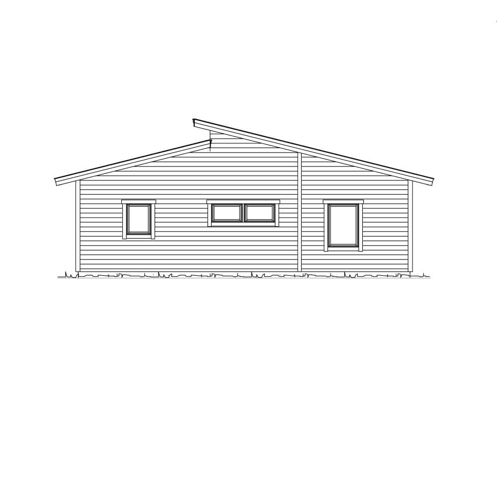 Trädgårdsfasad (klicka för förstoring)