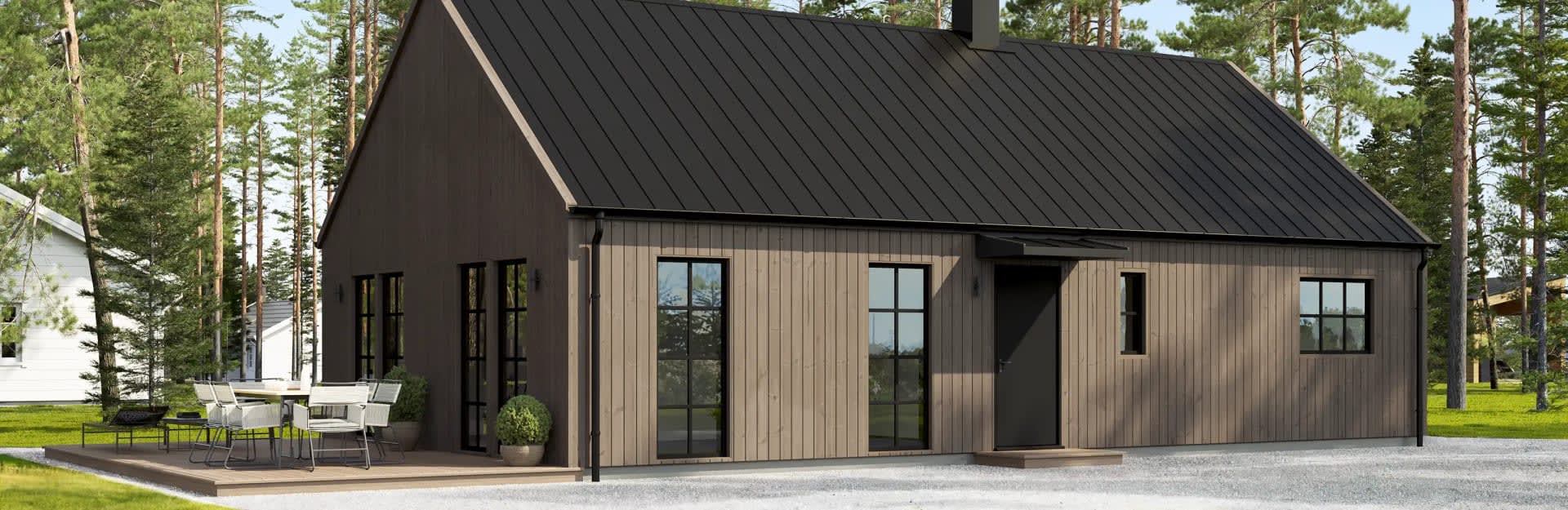 Nyhem är ett vackert och välplanerat 1-planshus som känns större än sina 100 kvm.