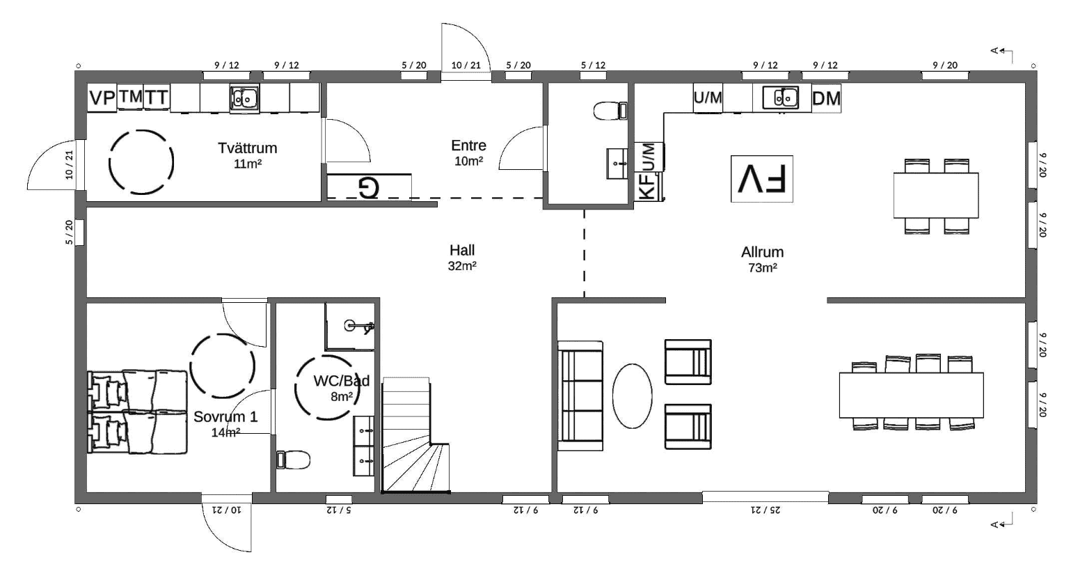 Planlösning undervåning