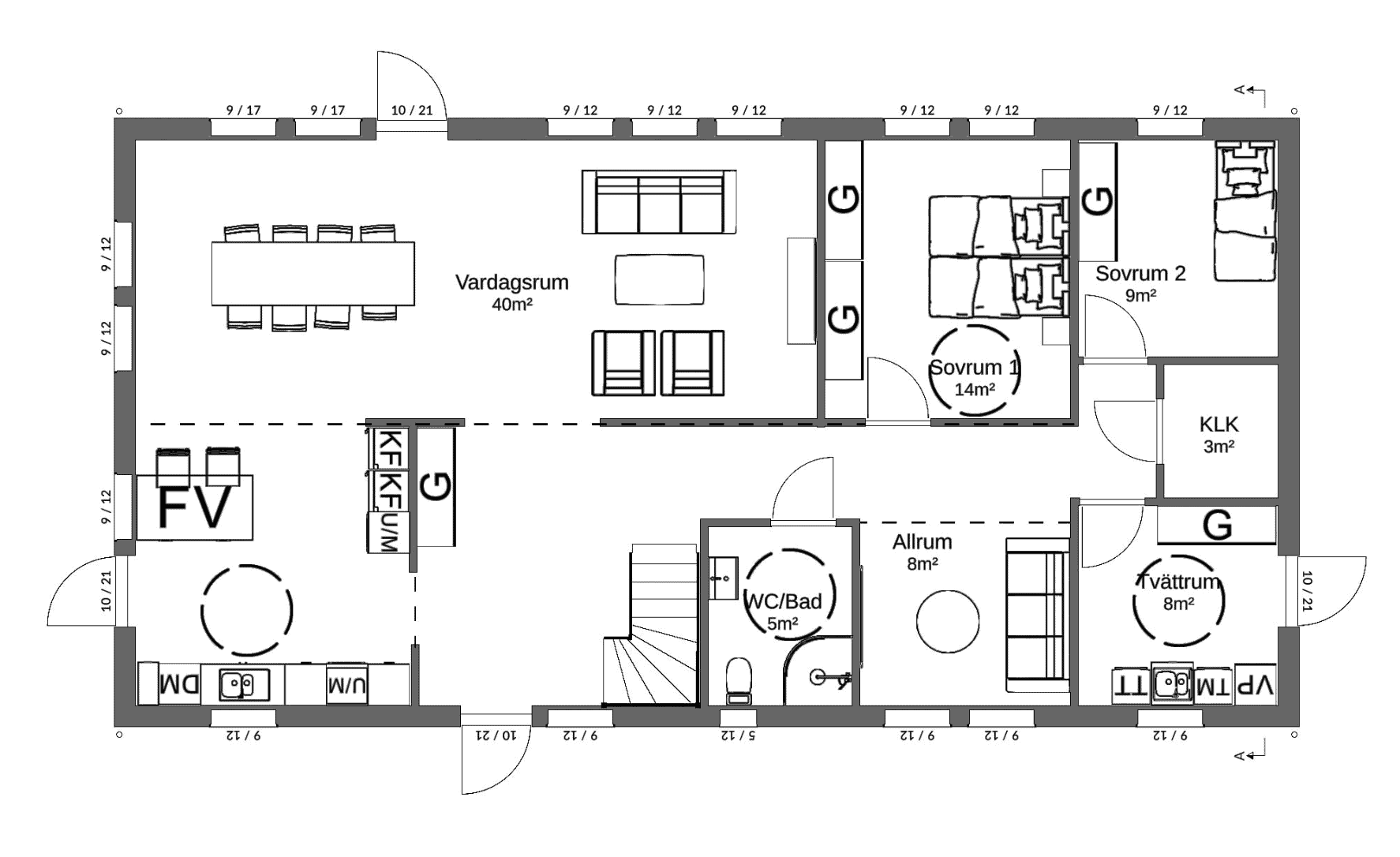 Planlösning undervåning
