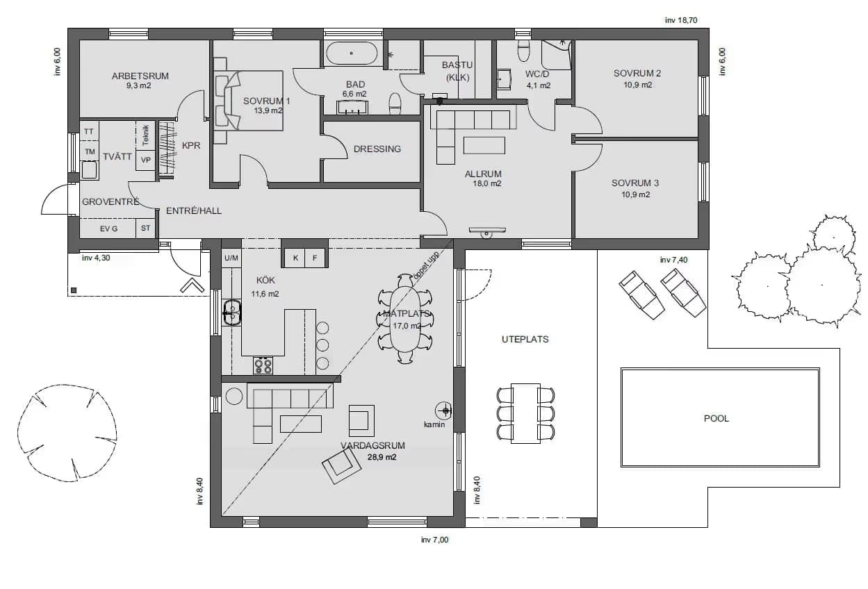 Hus 100 planritning 1