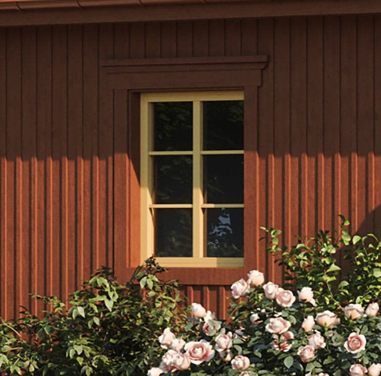 Vackert spröjsade fönster