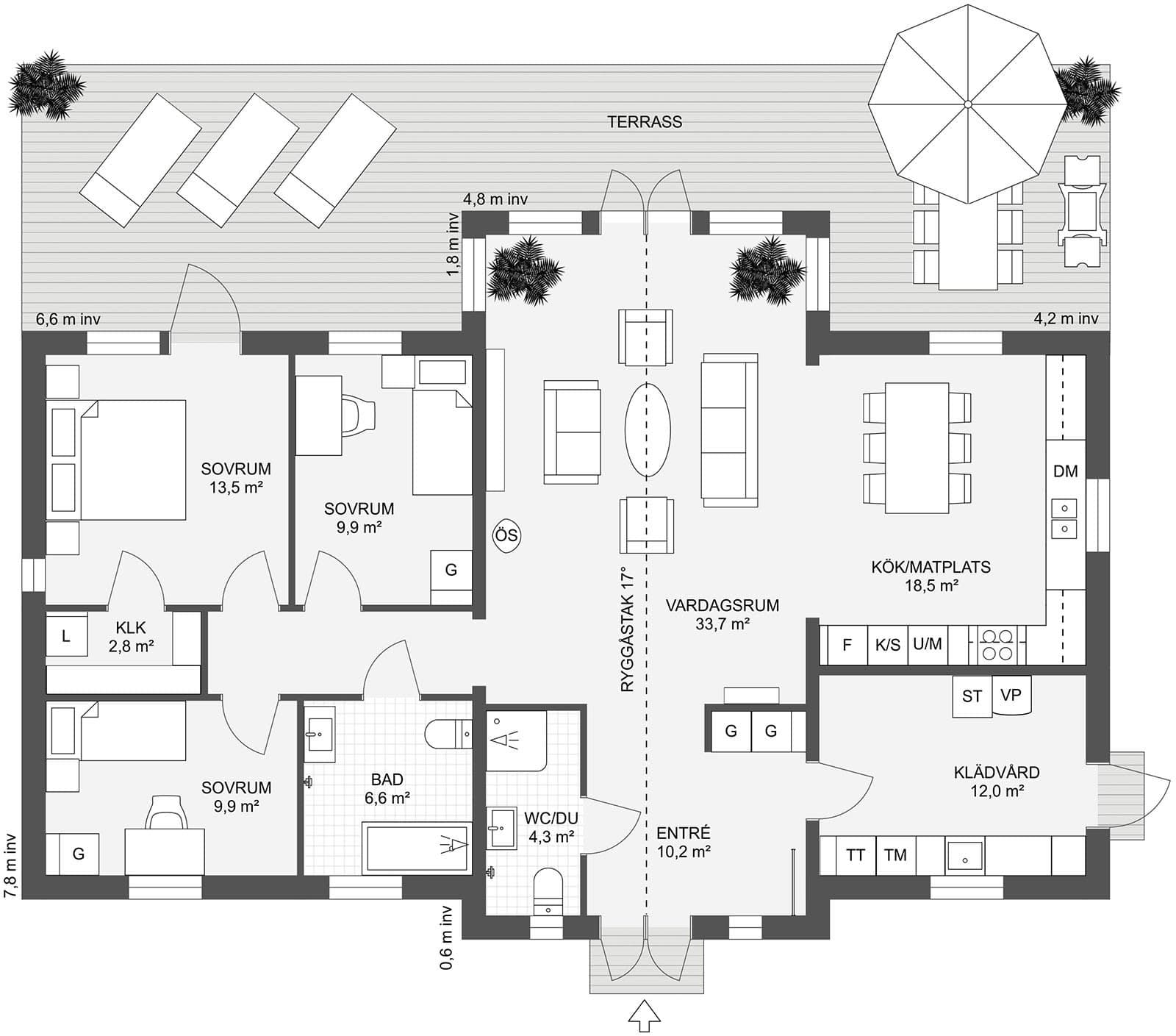 Villa Charm 133 planritning 1