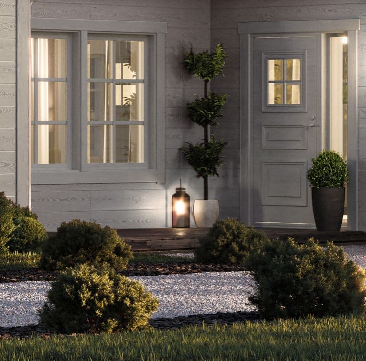 Vackert spröjsade fönster