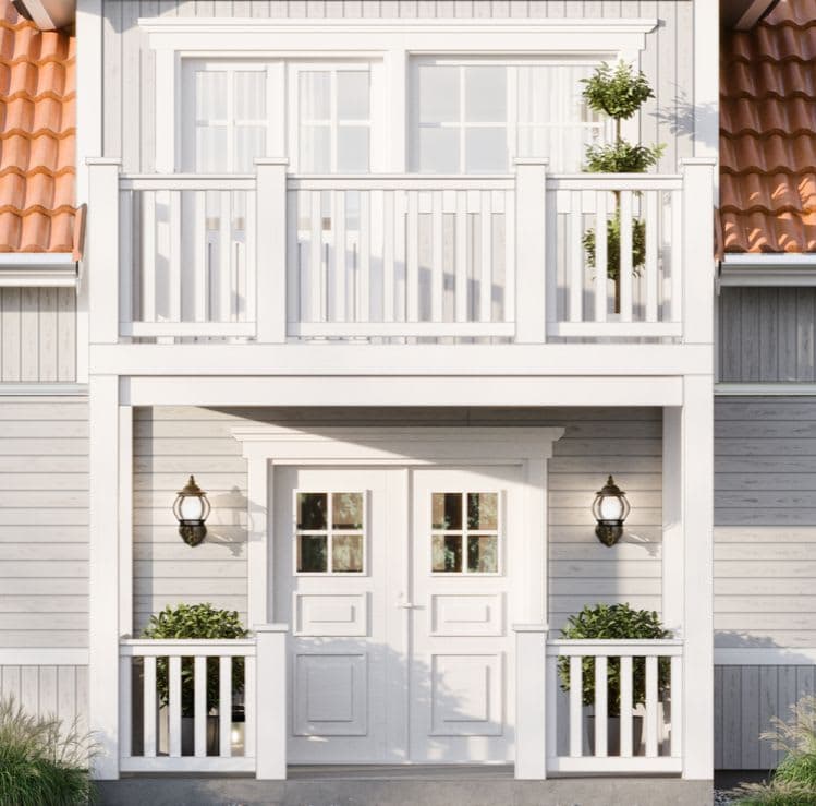 Vacker och välkomnande entré