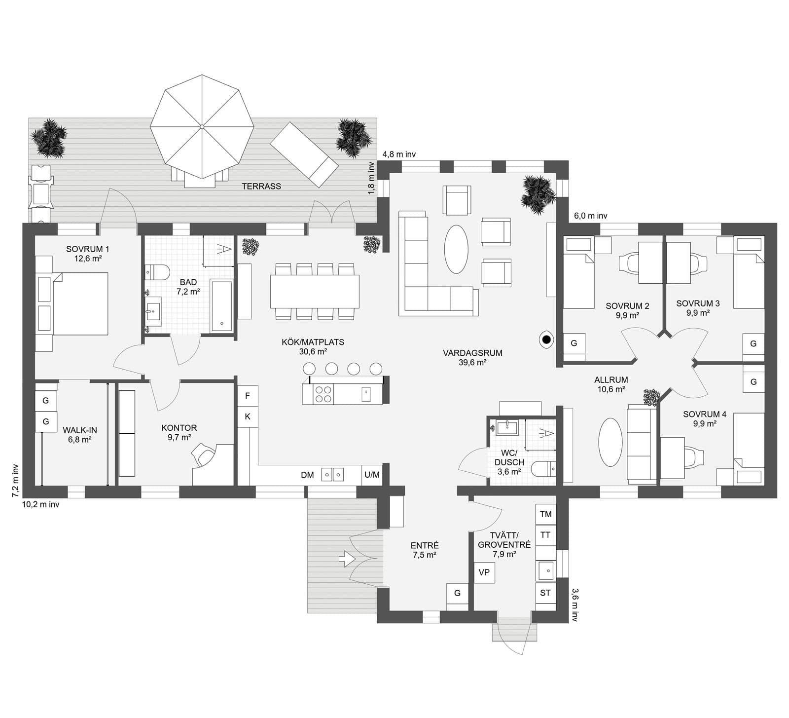 Villa Solid 177 planritning 1