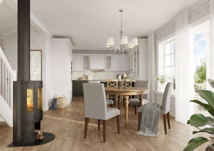 Den öppna planlösningen ger plats för umgänge med familj och vänner