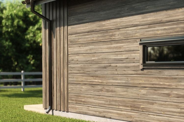 Husen har limträpanel som standard