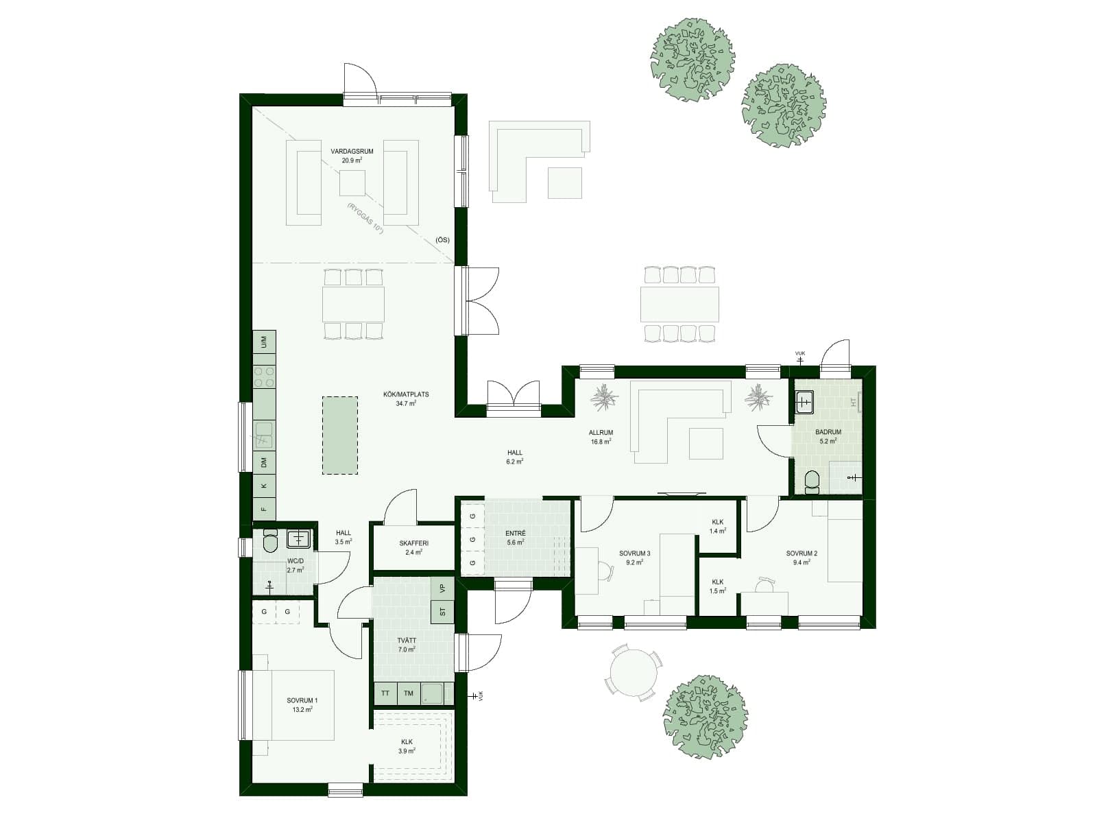 Villa Malva NH-213 planritning 1