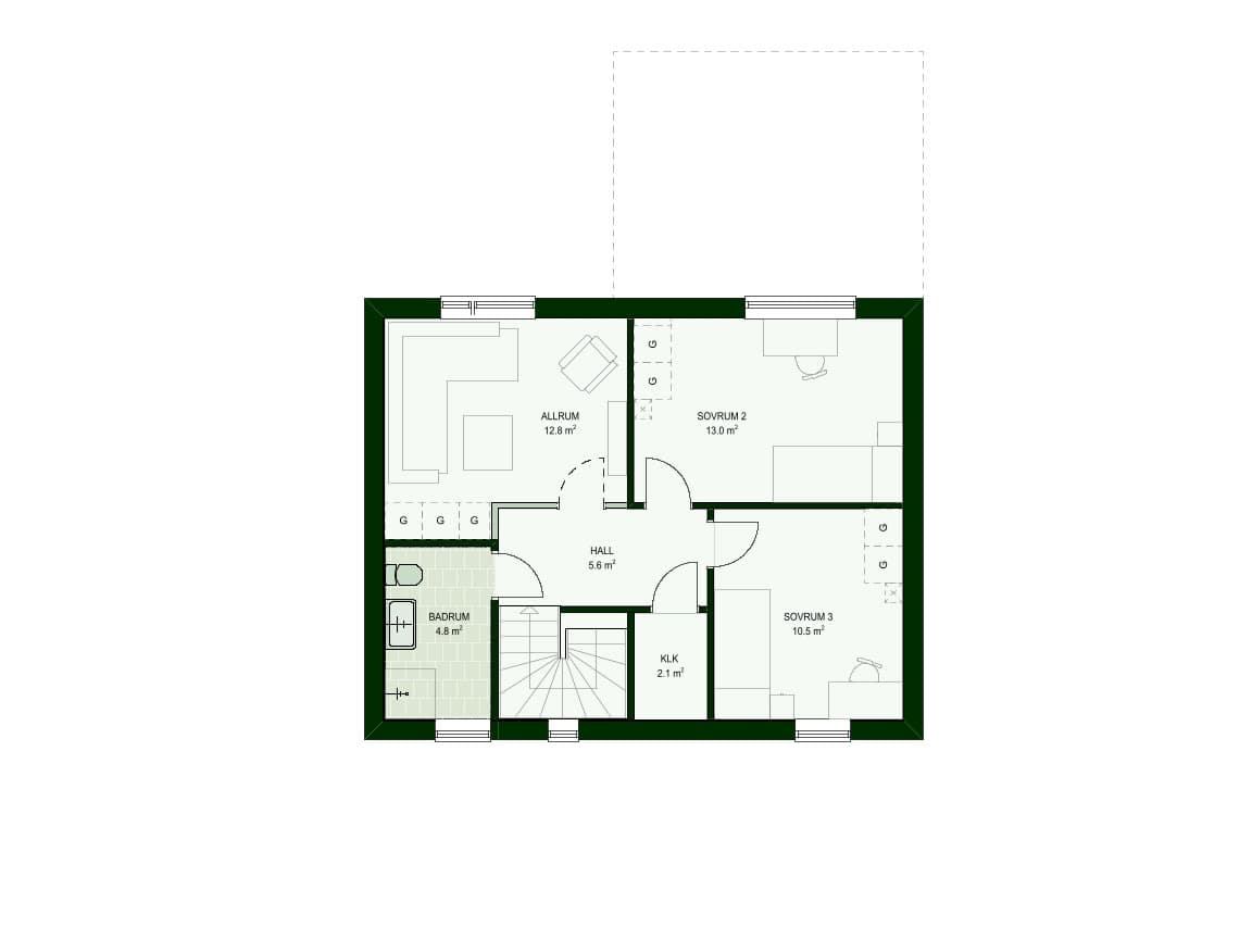 Villa Ebba NH-205 planritning 2