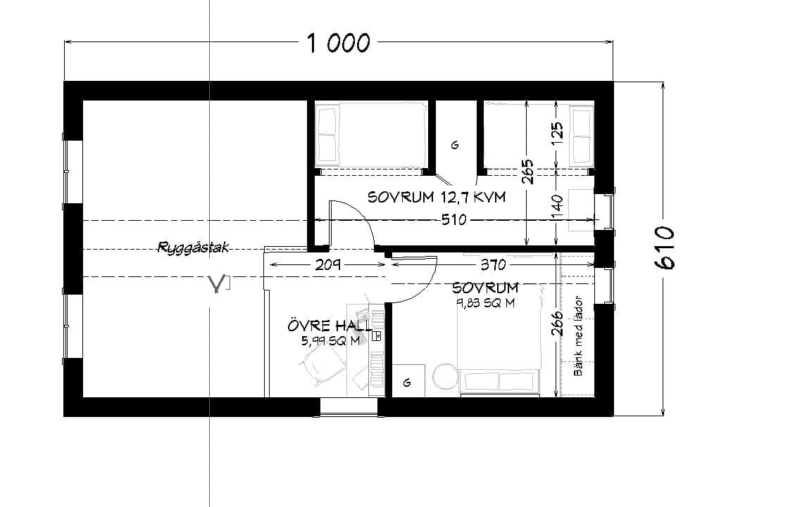 fritidshus nora 61 kvm planritning 1