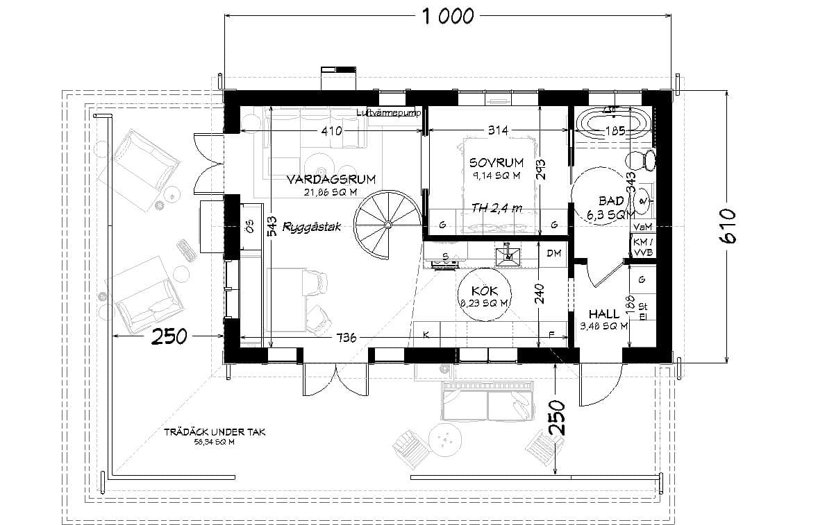 fritidshus nora 61 kvm planritning 2