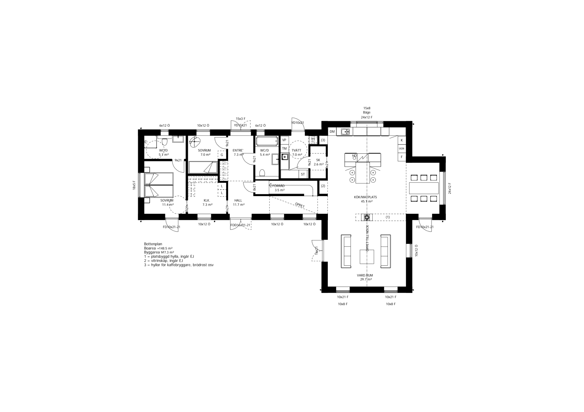 1,5-planshus Brantevik planritning 1