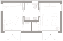 Klassiskt gästhus 30 planritning