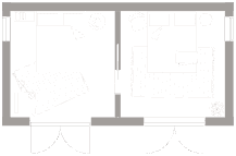 Klassiskt sovhus 30 planritning