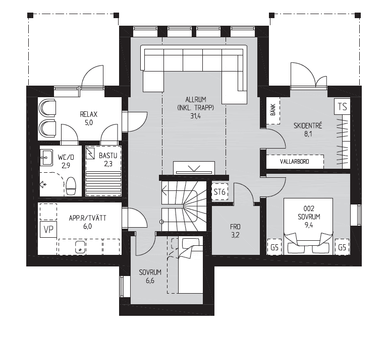 Lind+ souterräng planritning 3