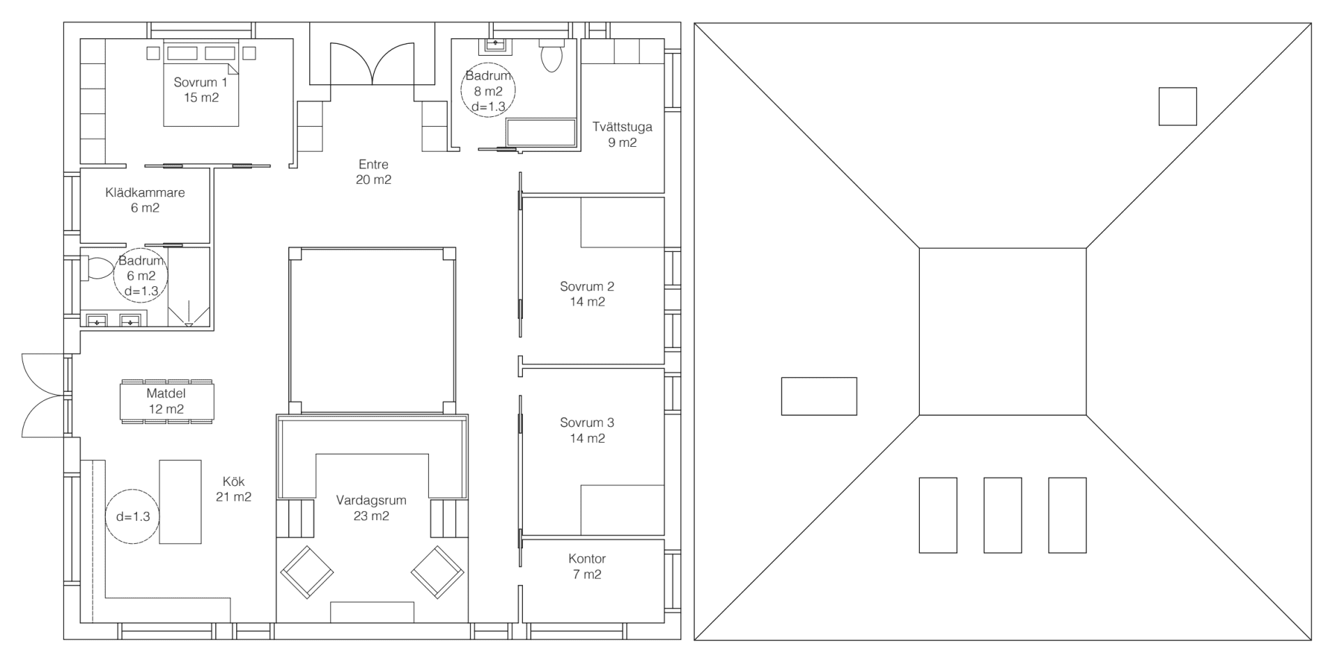 Villa Visby planritning 1