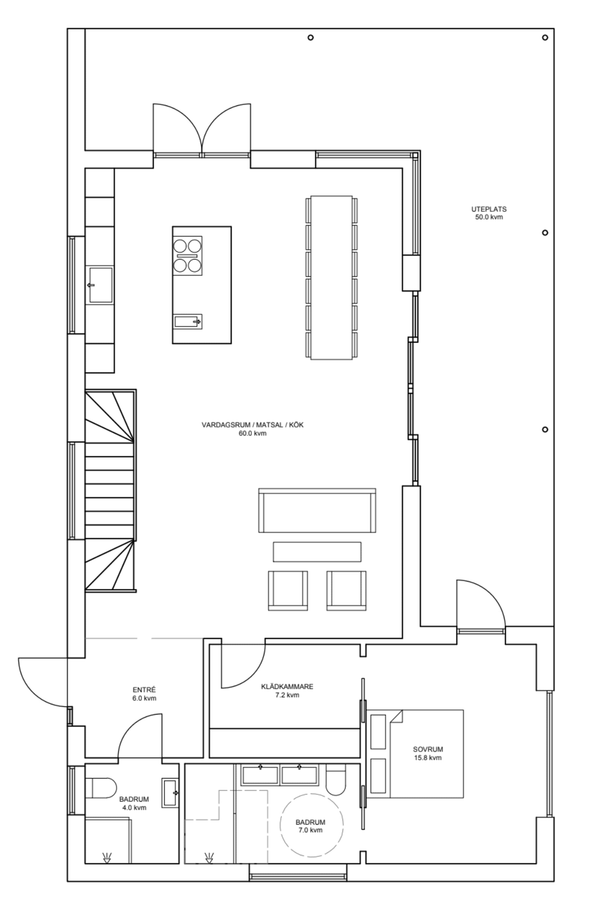 Villa Särö planritning 2