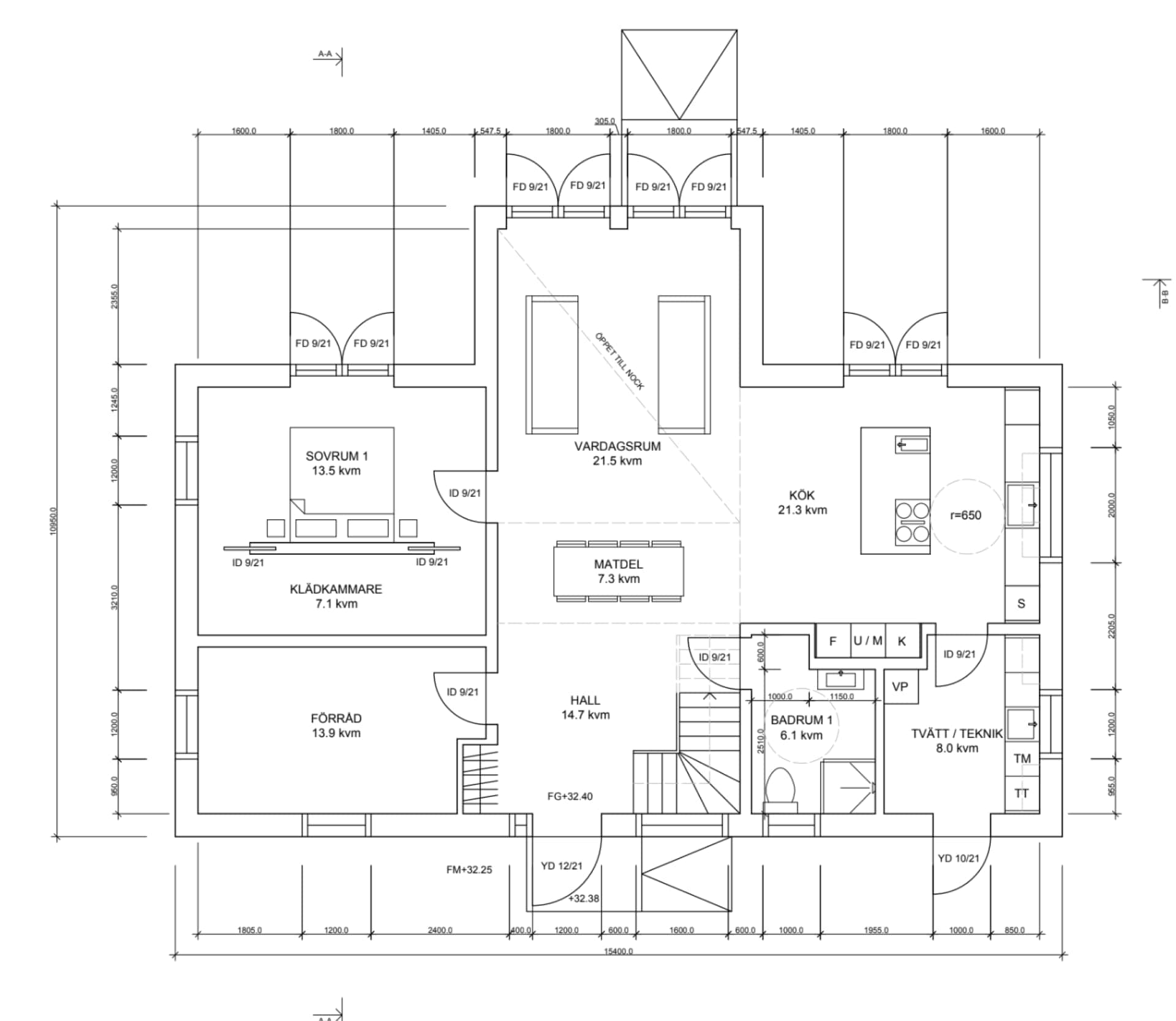 Villa Vik planritning 1