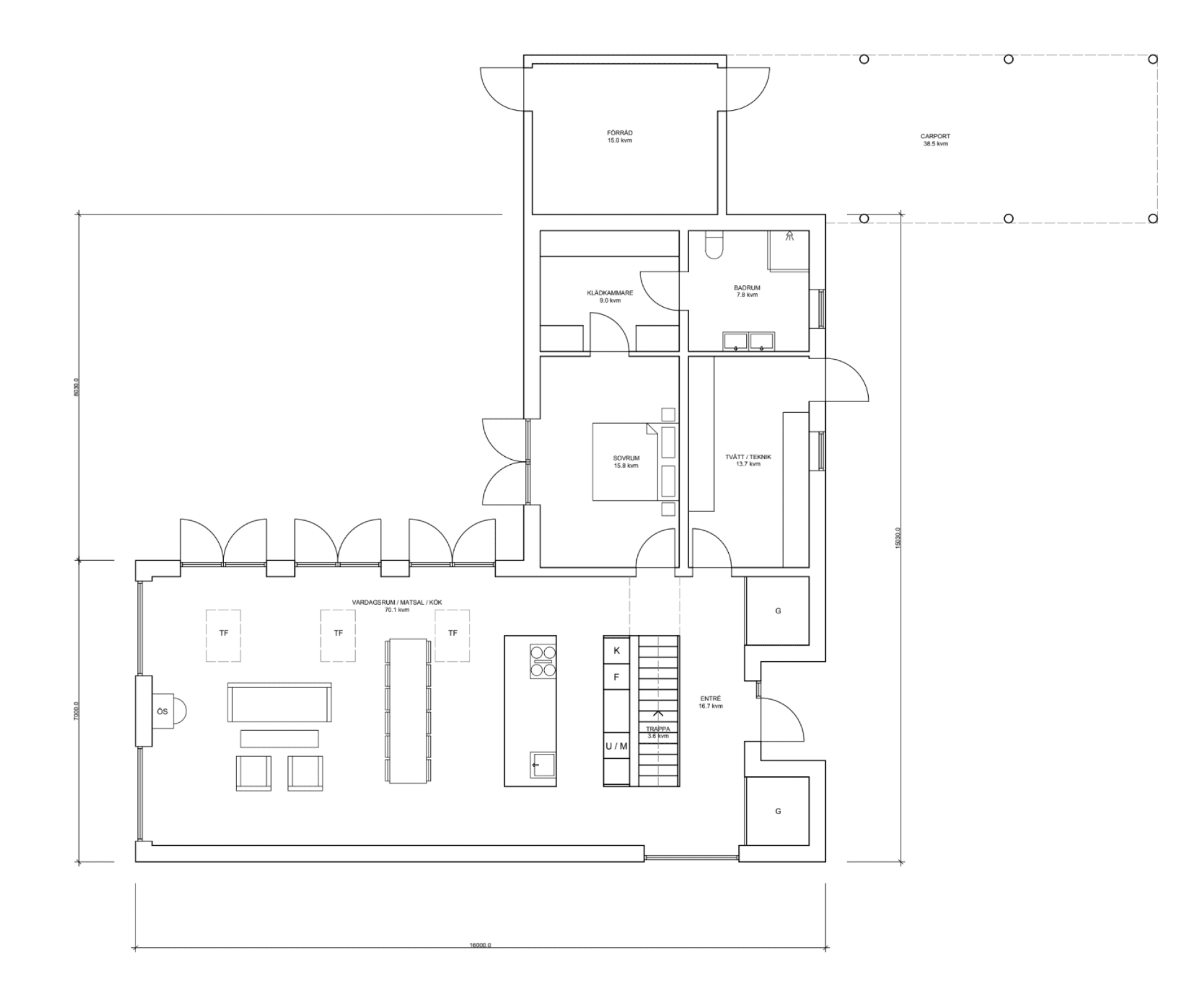 Villa Simrishamn planritning 1