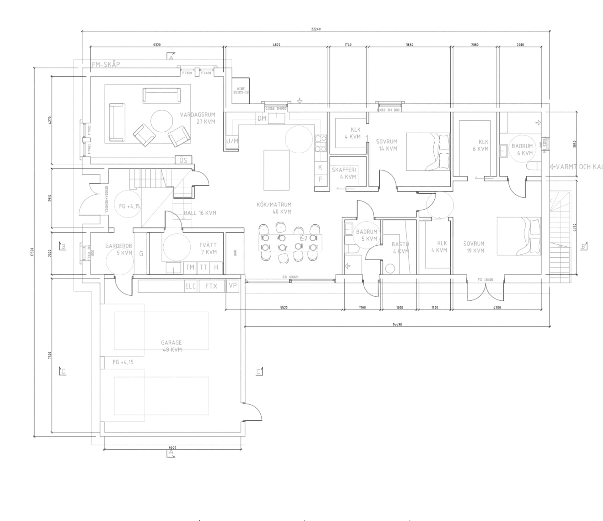 Villa Helsingborg planritning 1