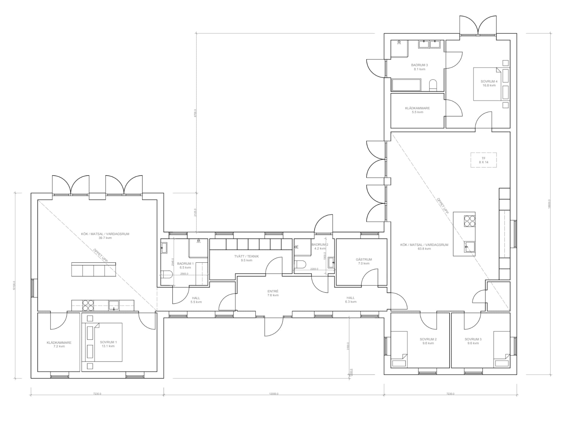 Villa Lund planritning 1