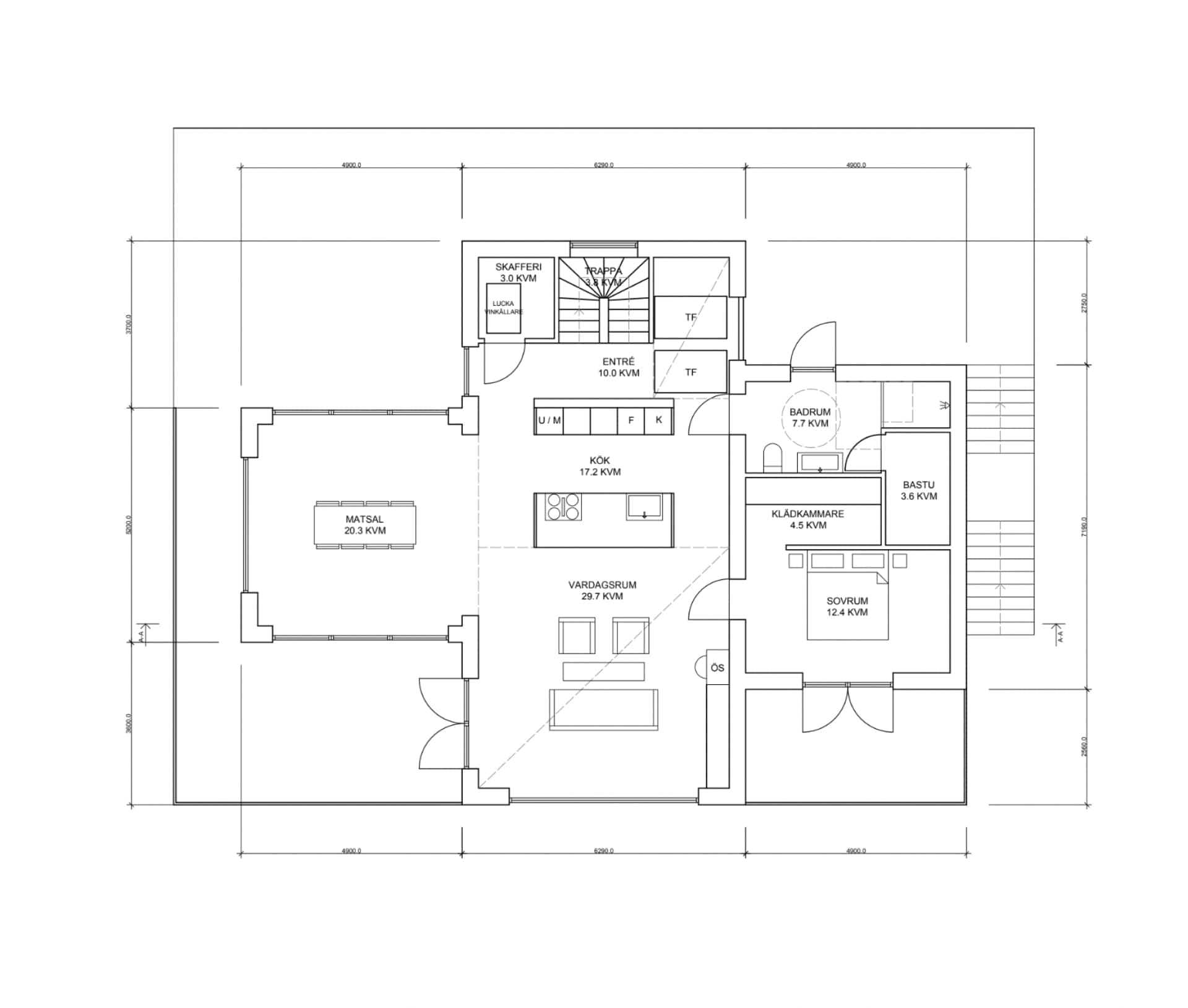 Villa Göteborg planritning 2