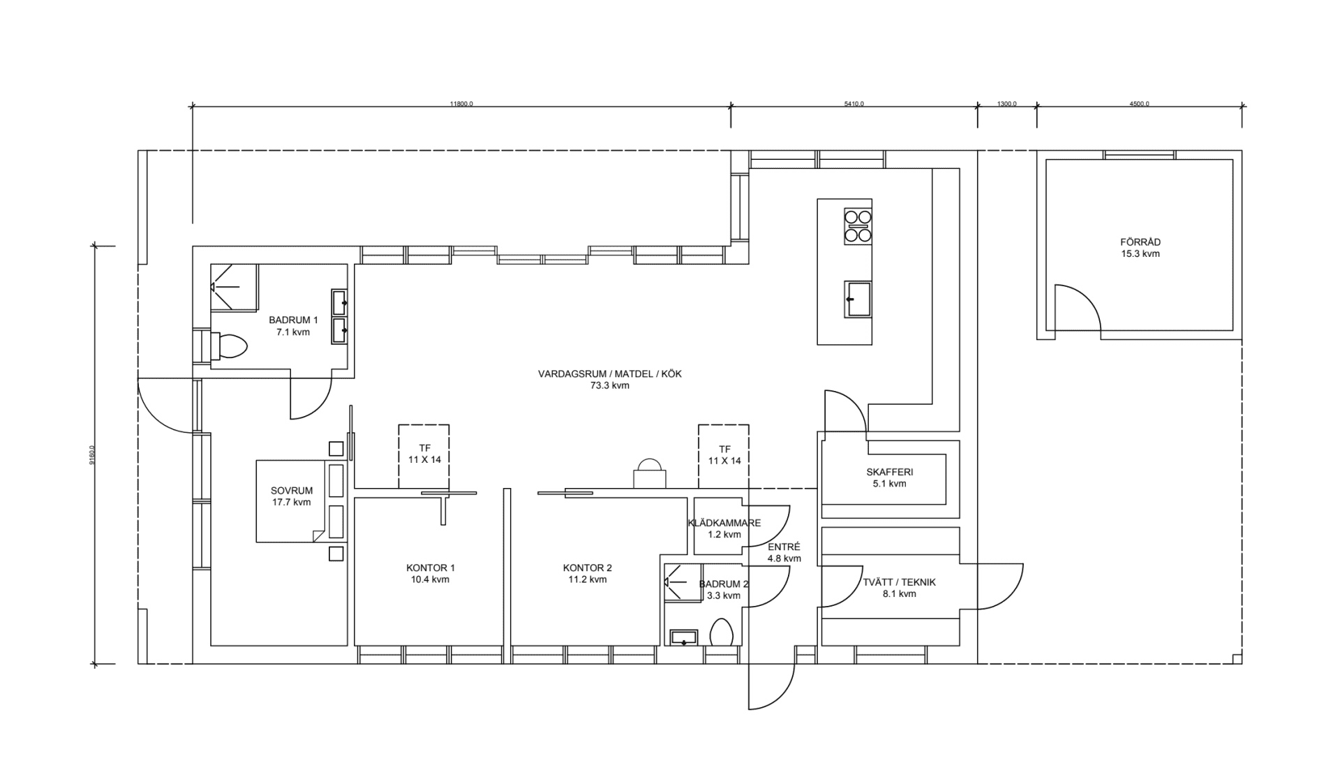 Villa Viken planritning 1