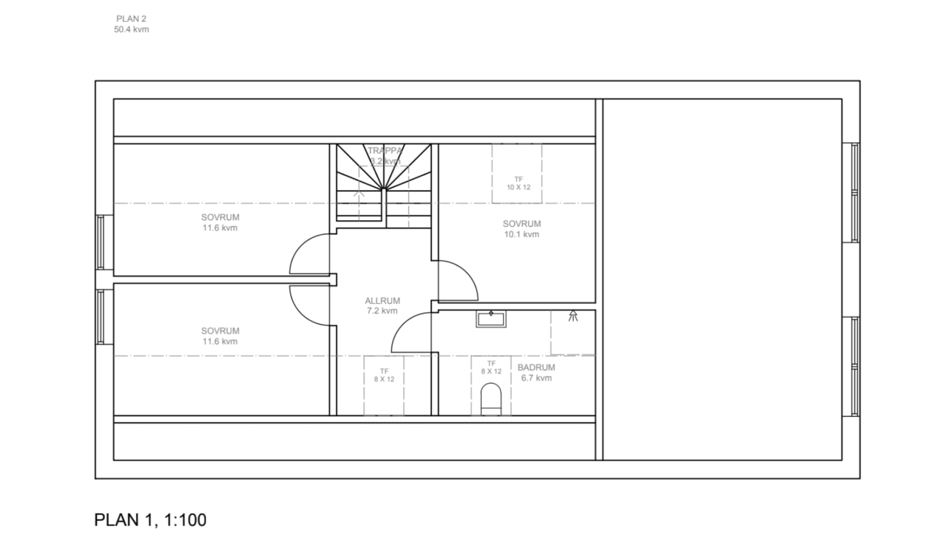 Villa Täby planritning 2
