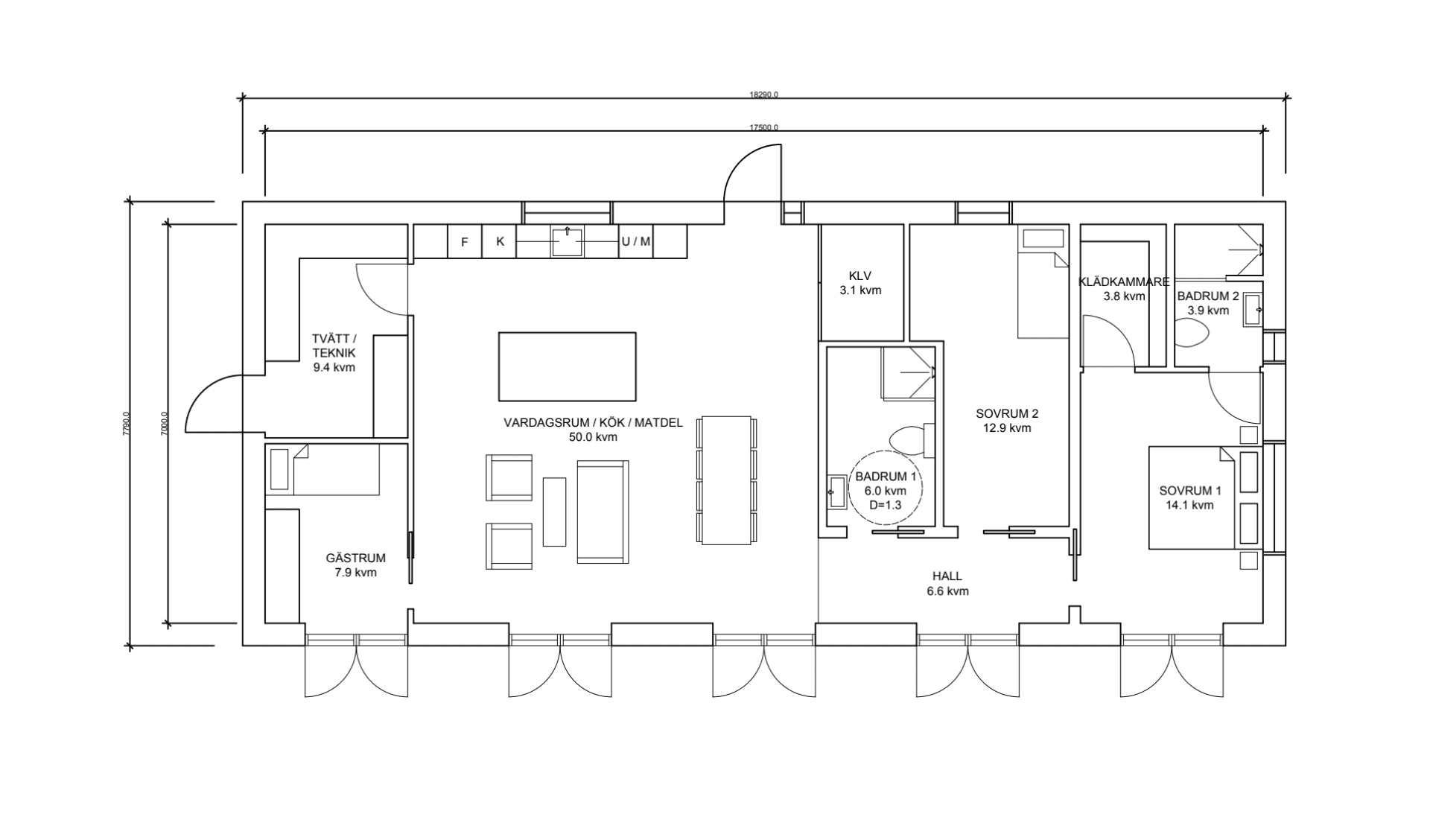 Villa Tofta planritning 1