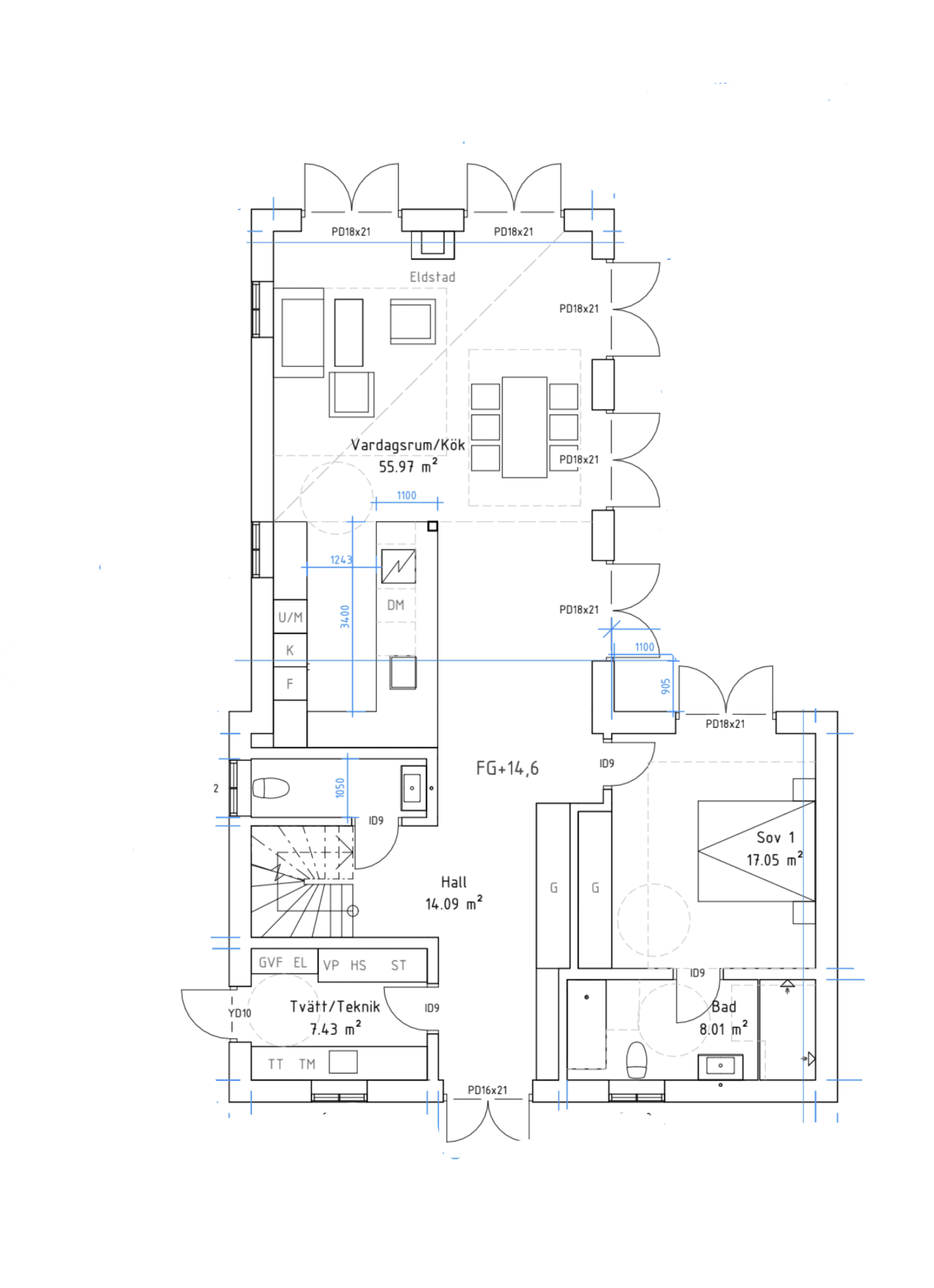Villa Skanör planritning 2