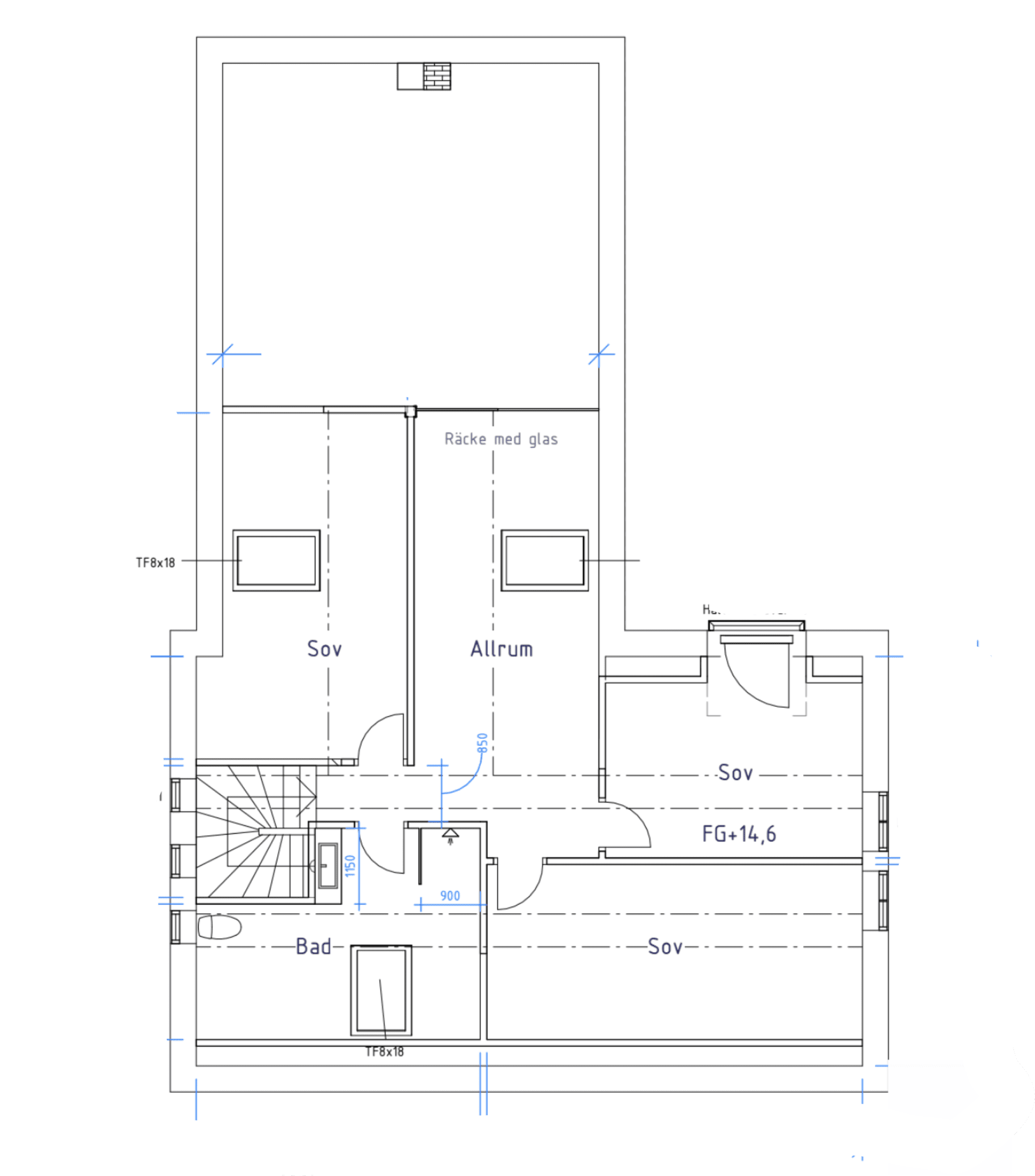 Villa Skanör planritning 1
