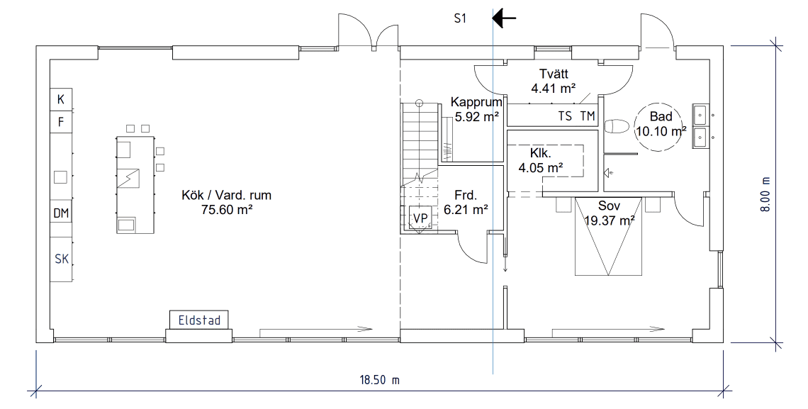 Villa Gotland planritning 2