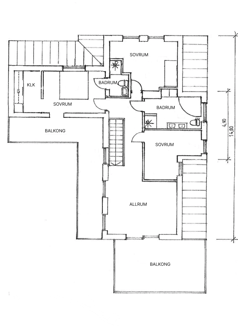 Villa Lidingö planritning 1