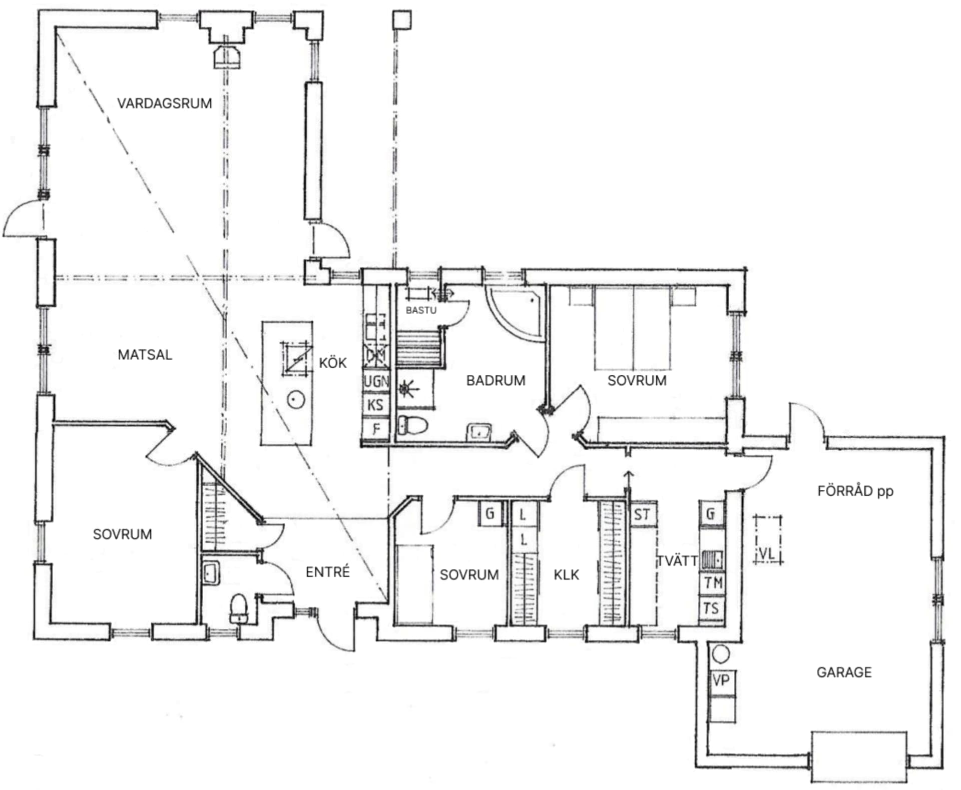 Villa Solvik planritning 1