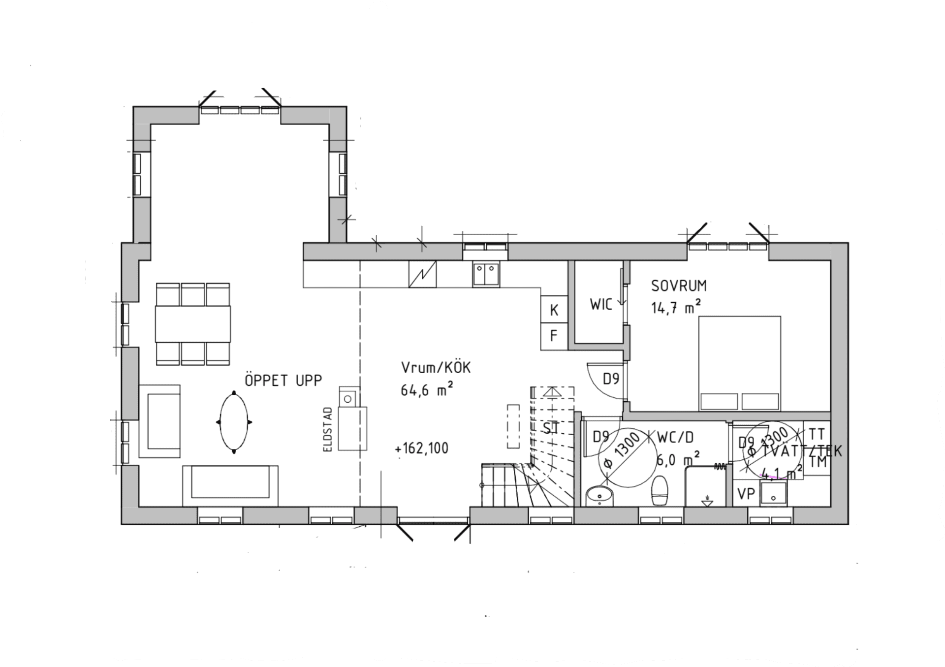 Villa Österlen planritning 1