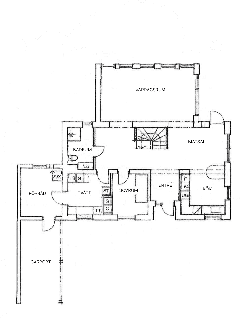 Villa Strömstad planritning 1
