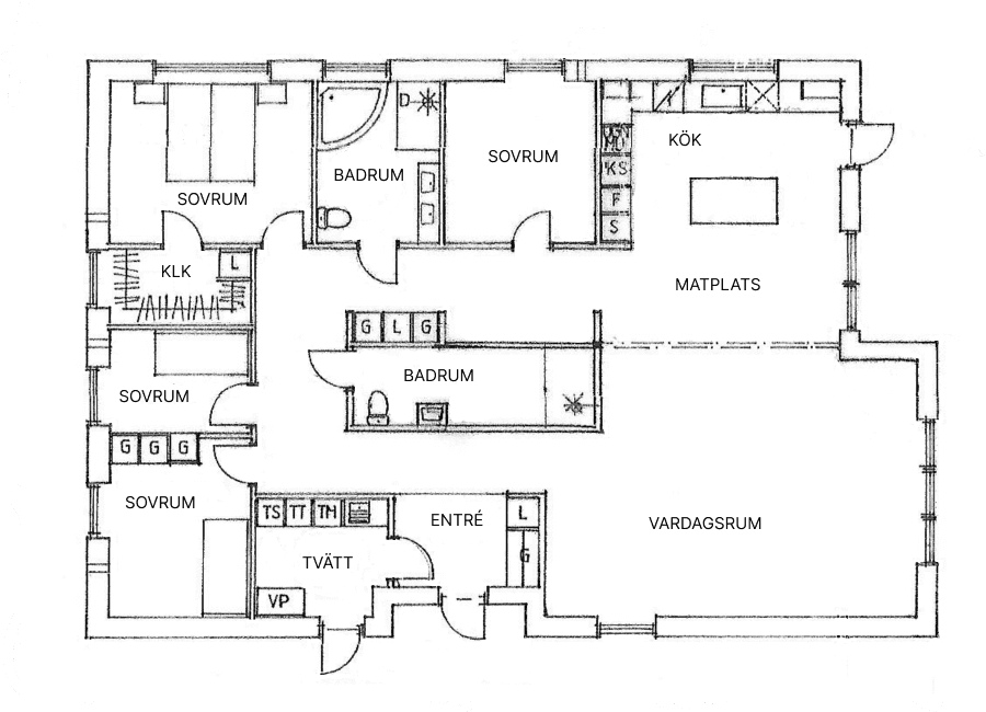 Villa Marstrand planritning 1