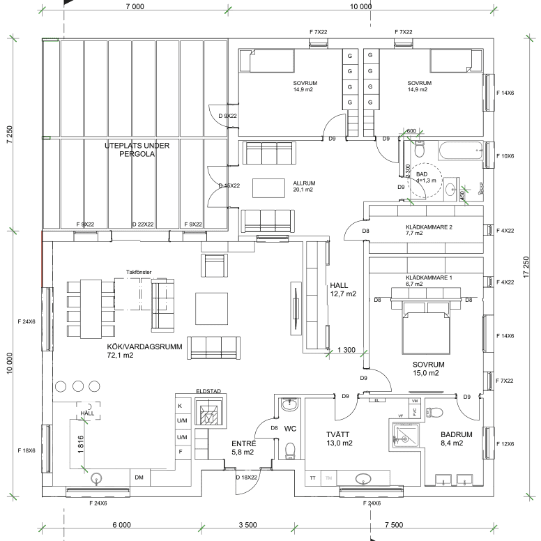 Villa Lomma planritning 1