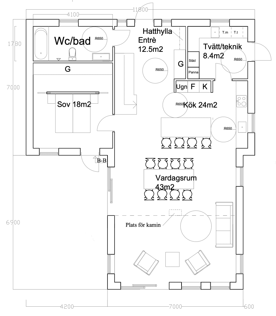 Villa Skumparp planritning 1