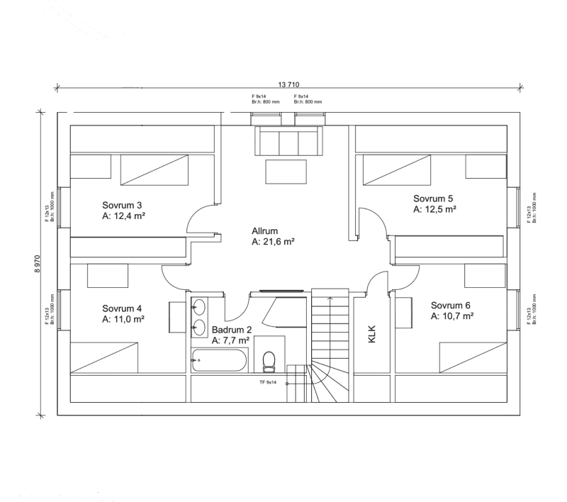 Villa Kivik planritning 2